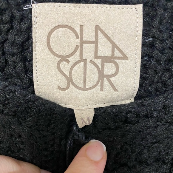 Chaser Black Chunky Knit Sweater NWT - Picture 4 of 4
